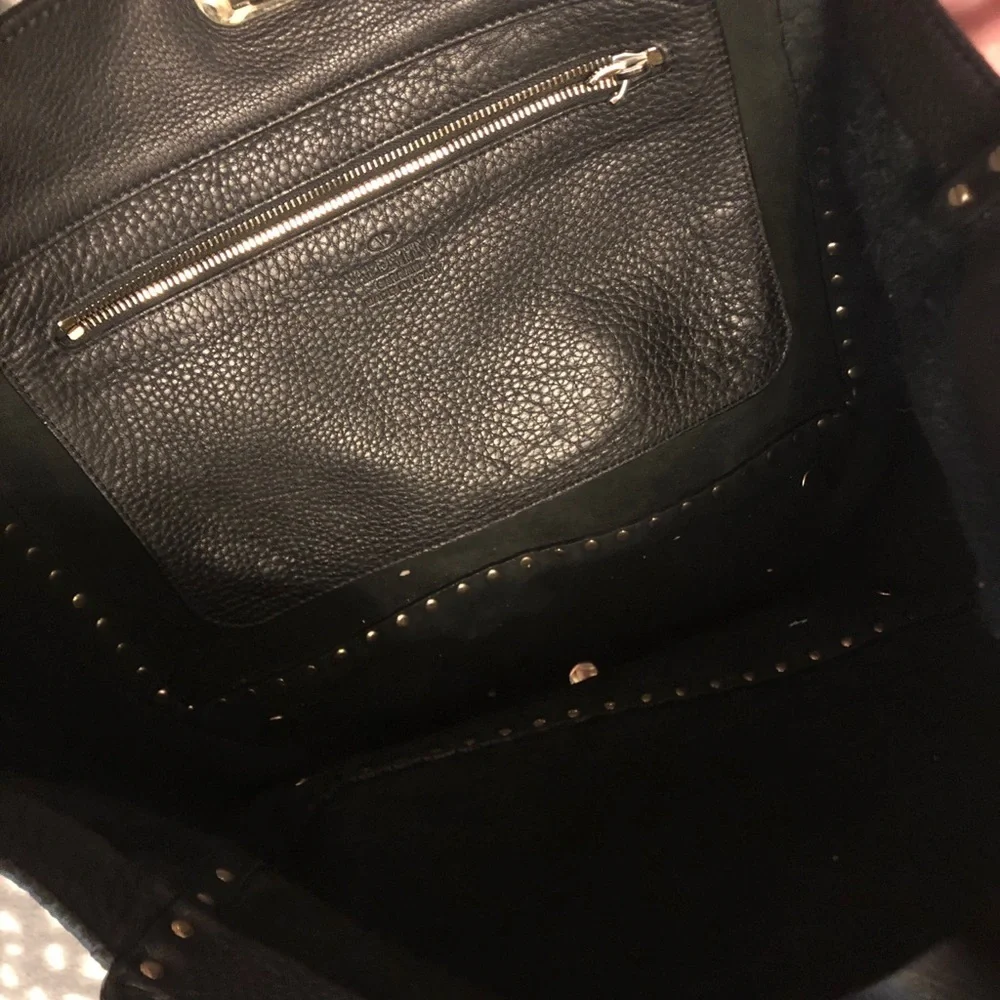 Valentino Rockstud leather  Pebbled Tote Bag